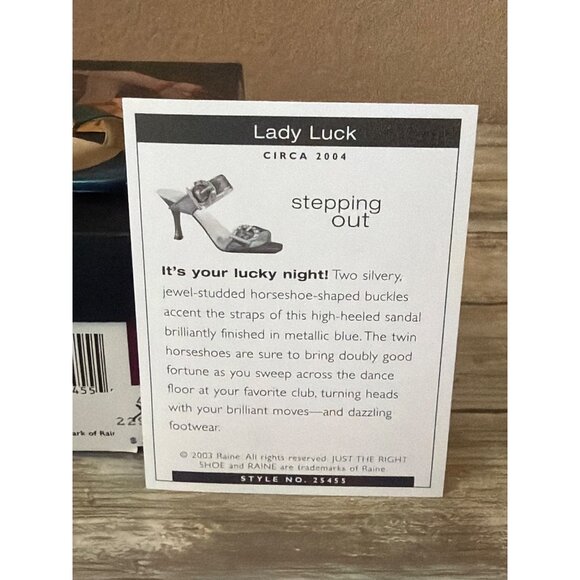 Just The Right Shoe by Raine Lady Luck 2003 #25455 Stepping Out NEW in Box - Picture 5 of 12